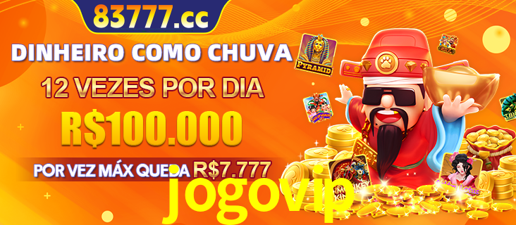 Banner do programa de recompensas Recomende para amigos do jogovip, detalhando os bônus por convidar amigos, com prêmios que chegam a R$288.888.