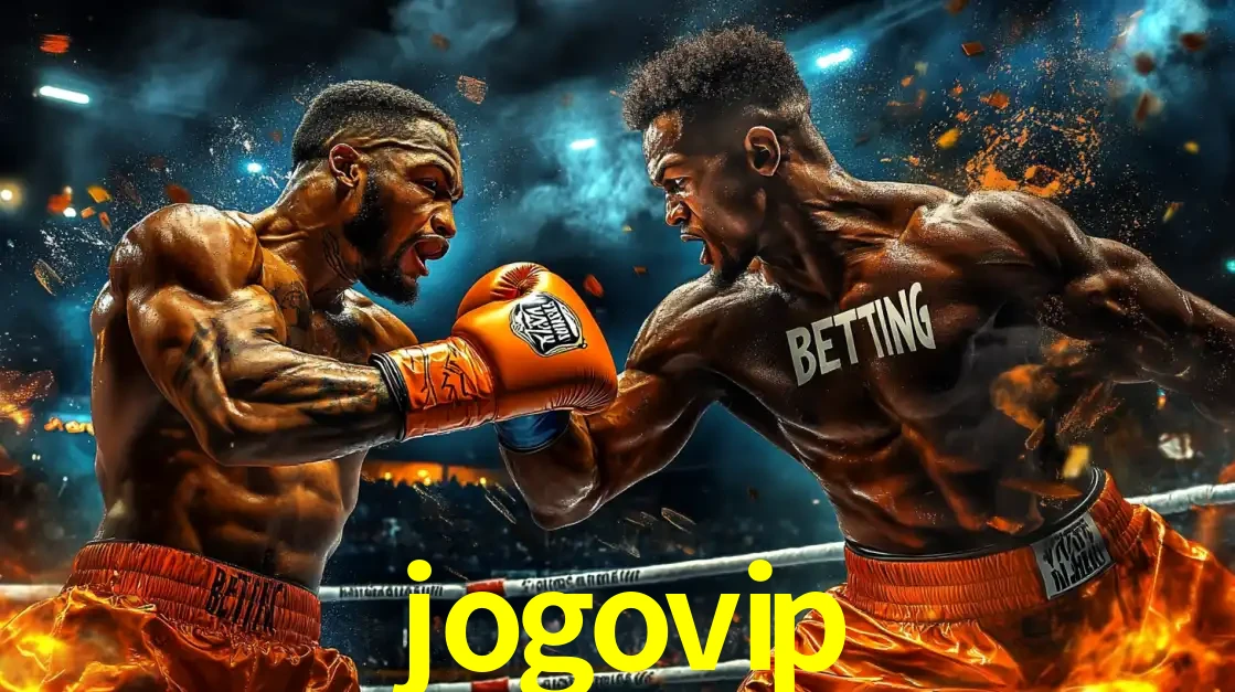 Dois boxeadores em uma luta intensa e explosiva, representando a adrenalina e as oportunidades de apostas em esportes de combate disponíveis na plataforma jogovip.