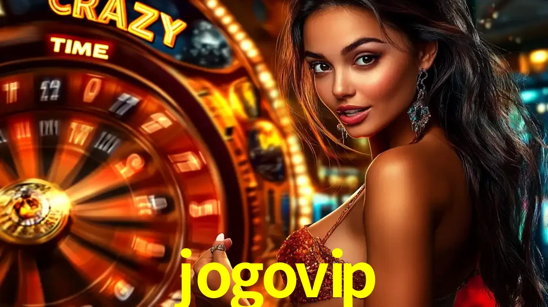 Mulher ao lado da roda de prêmios do jogo de cassino ao vivo Crazy Time, um dos shows de jogos mais emocionantes oferecidos pela plataforma de apostas jogovip.