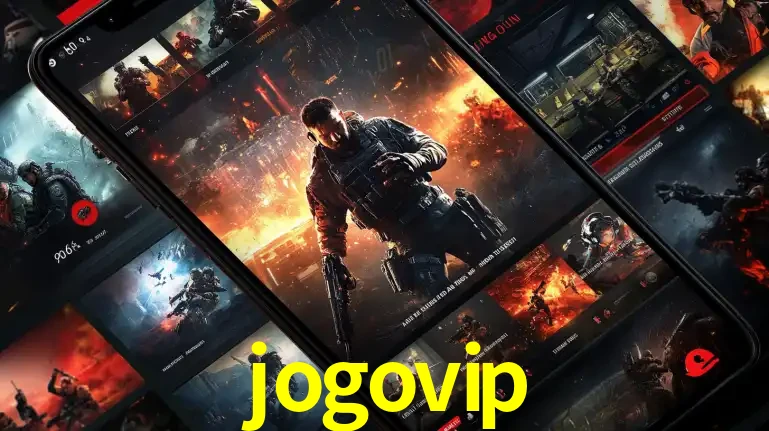 Tela de um celular exibindo uma galeria de jogos de tiro com temática militar, mostrando a variedade de e-sports disponíveis para apostas na plataforma de entretenimento jogovip.