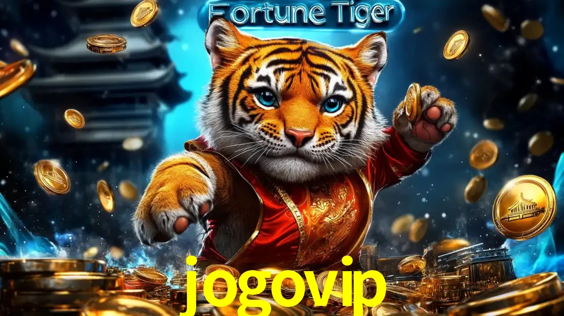 Imagem promocional do jogo de slot Fortune Tiger, com um tigre majestoso em traje tradicional cercado por uma fortuna em moedas de ouro, disponível agora no cassino jogovip.