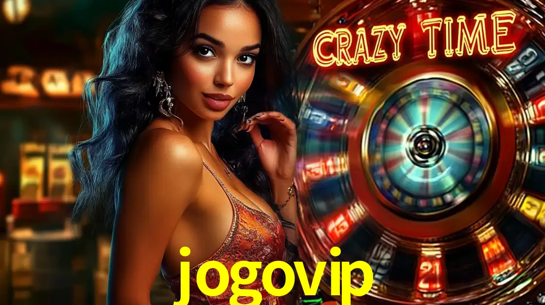 Mulher elegante ao lado da vibrante roda da fortuna do jogo de cassino ao vivo Crazy Time, um dos game shows mais populares e cheios de prêmios do jogovip.